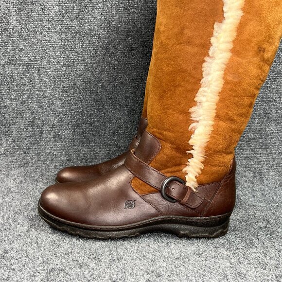 Born Helga Winter Boots Women's Size 9 Brown Shearling Lined Tall Outdoor Snow - Picture 7 of 16